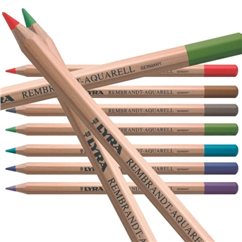 עפרונות צבעוניים בודדים רמברנדט אקוורל מסיסים במים 